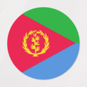 Eritrea vlag labels (Design 1)
