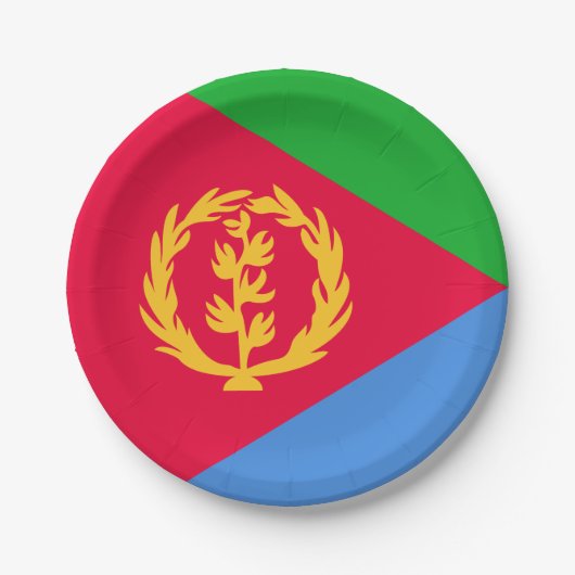Eritrea Vlag Papieren Bordje (Voorkant)
