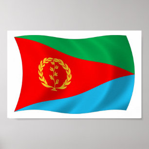 Eritrea Vlag Poster Print