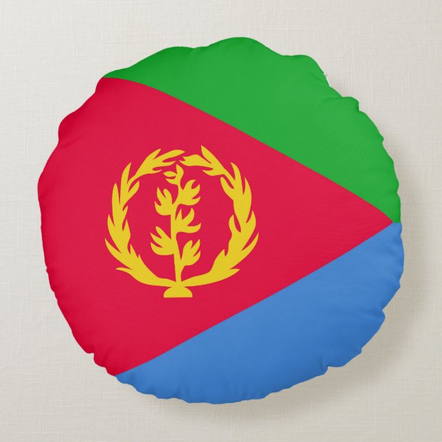 Eritrea vlag rond kussen (Achterkant)