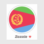Eritrea Vlag Ronde Sticker (Vel)