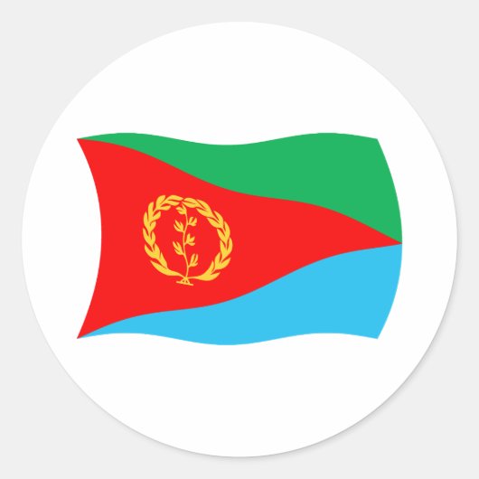 Eritrea Vlag Sticker (Voorkant)