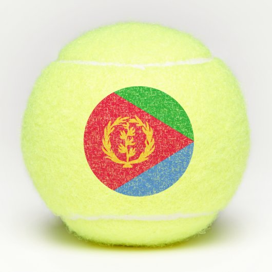 Eritrea Vlag Tennisballen (Voorkant)