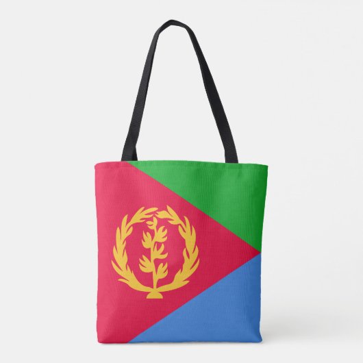 Eritrea Vlag Tote Bag (Achterkant)