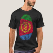Eritrea vlag Vingerprint Het staat in mijn DNA-cad T-shirt (Voorkant)
