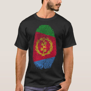 Eritrea vlag Vingerprint Het staat in mijn DNA-cad T-shirt