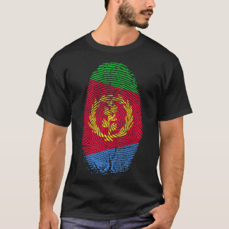 Eritrea vlag Vingerprint Het staat in mijn DNA-cad T-shirt