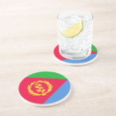 Eritrea Vlag Zandsteen Onderzetter (Zijkant)