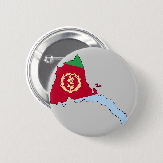 Eritrea vlagkaart ronde button 5,7 cm (Voorkant /achterkant)