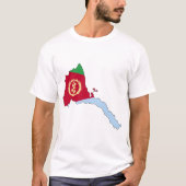 Eritrea vlagkaart t-shirt (Voorkant)