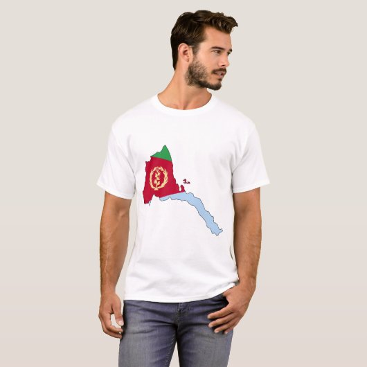 Eritrea vlagkaart t-shirt (Voorkant volledig)