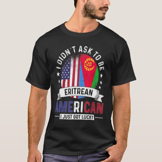 Eritrean American Countries Flags Pride Eritrea Fl T-shirt (Voorkant)