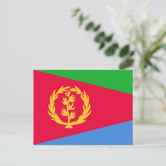 Eritrean flag briefkaart (Staand voorkant)