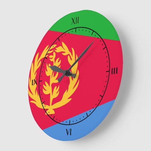 Eritrean Flag Clocks Grote Klok (Hoek)