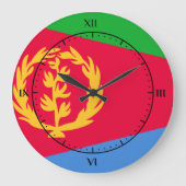 Eritrean Flag Clocks Grote Klok (Voorkant)
