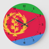 Eritrean Flag Clocks Grote Klok (Voorkant)