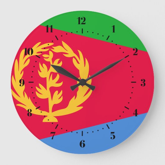 Eritrean Flag Clocks Grote Klok (Voorkant)