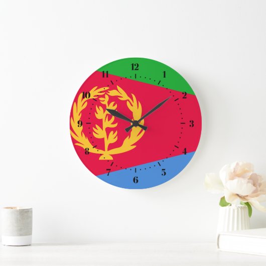 Eritrean Flag Clocks Grote Klok (Huis)