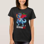 ERITREANRex Proud ERITREAN Flag Fun Dinosaur Sauru T-shirt (Voorkant)