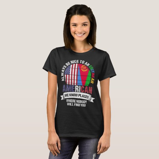 Eritrees Amerikaan We kennen de vlag van Eritrea T-shirt (Voorkant volledig)