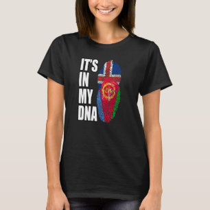 Eritrees en IJslands Mix DNA-vlaggenerfgoed T-shirt