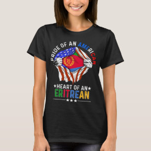 Eritrese Amerikaanse buitenlandse Eritrese vlag T-shirt