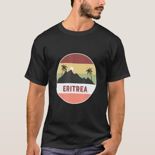 Eritrese bergen en palmen t-shirt (Voorkant)