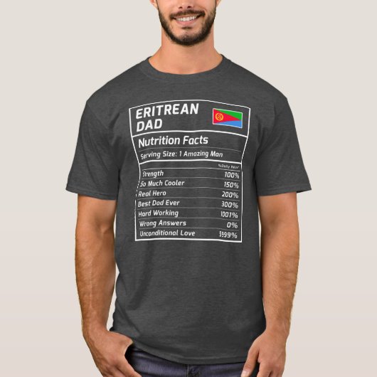 Eritrese pap Nutrition schrijft over Eritrea T-shirt (Voorkant)