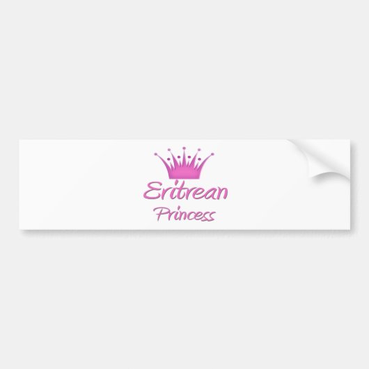 Eritrese prinses bumpersticker (Voorkant)