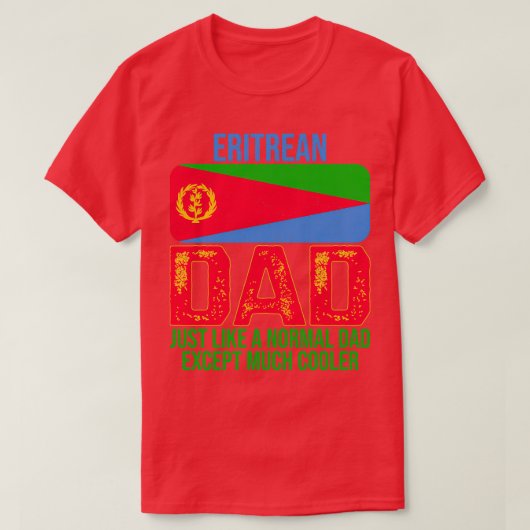 Eritrese vader Eritrea - vlagontwerp voor vaders d T-shirt (Design voorkant)