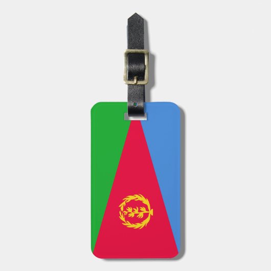 Eritrese vlag bagagelabel (Voorkant verticaal)