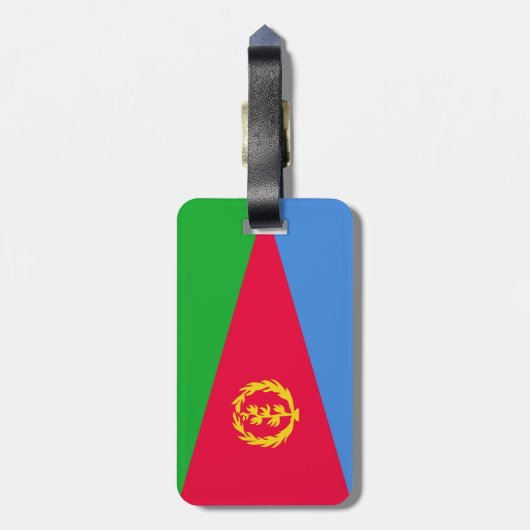 Eritrese vlag bagagelabel (Achterkant verticaal)