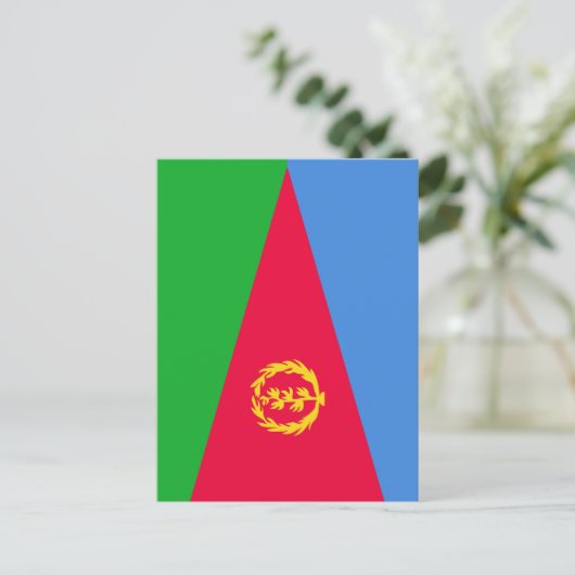 Eritrese vlag briefkaart (Staand voorkant)