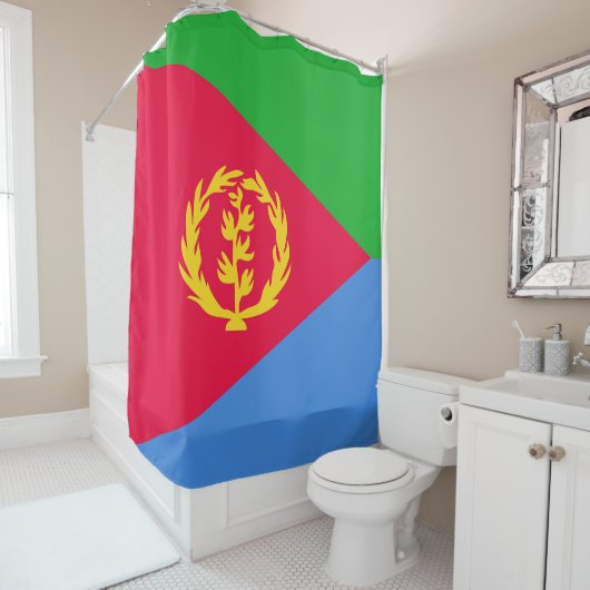 Eritrese vlag douchegordijn (In situ)