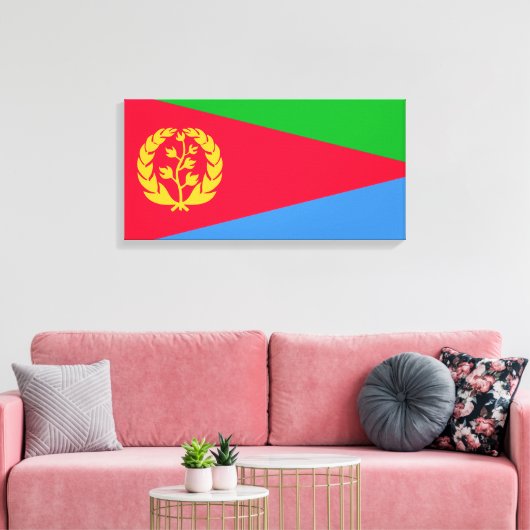 Eritrese vlag (Eritrea) Canvas Afdruk (Insitu (Woonkamer))