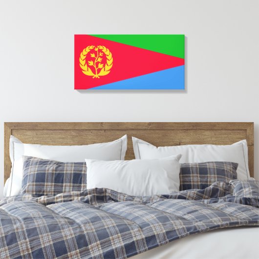 Eritrese vlag (Eritrea) Canvas Afdruk (Insitu (Slaapkamer))