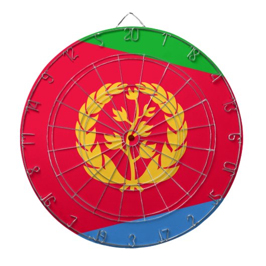Eritrese vlag (Eritrea) Dartbord (Voorkant)