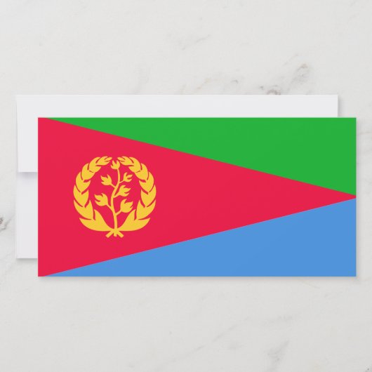 Eritrese vlag (Eritrea) Kaart (Voorkant)
