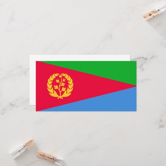 Eritrese vlag (Eritrea) Kaart (Voorkant / Achterkant in situ)