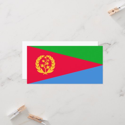 Eritrese vlag (Eritrea) Kaart (Voorkant / Achterkant in situ)