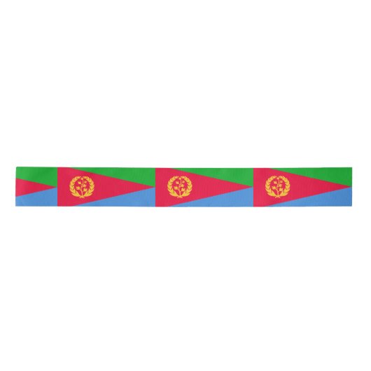 Eritrese vlag (Eritrea) Satijnen Lint (Voorkant)