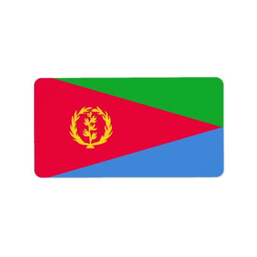 Eritrese vlag etiket (Voorkant)