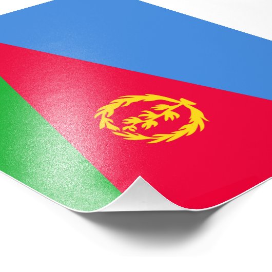 Eritrese vlag foto afdruk (Hoek)