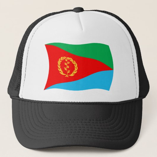 Eritrese Vlag Hoed Trucker Pet (Voorkant)