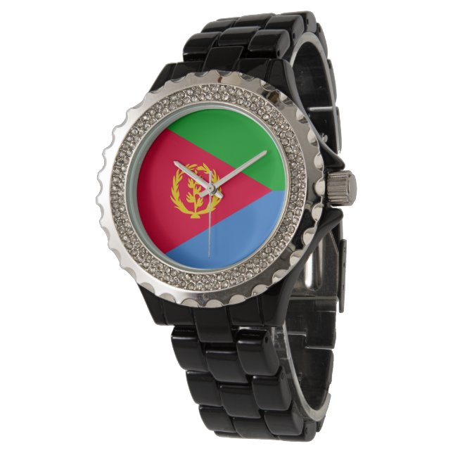 Eritrese vlag horloge (Gekanteld)
