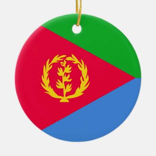 Eritrese vlag keramisch ornament (Voorkant)