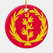 Eritrese vlag keramisch ornament (Achterkant)