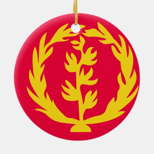 Eritrese vlag keramisch ornament (Achterkant)