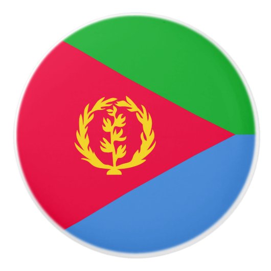 Eritrese vlag keramische knop (Voorkant)