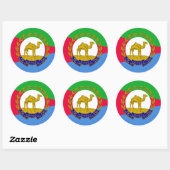 Eritrese Vlag & Nationaal embleem, Vlag van Eritre Ronde Sticker (Vel)